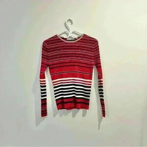 San Francisco | vintage red stripped long sleeve knit sweater  womens medium